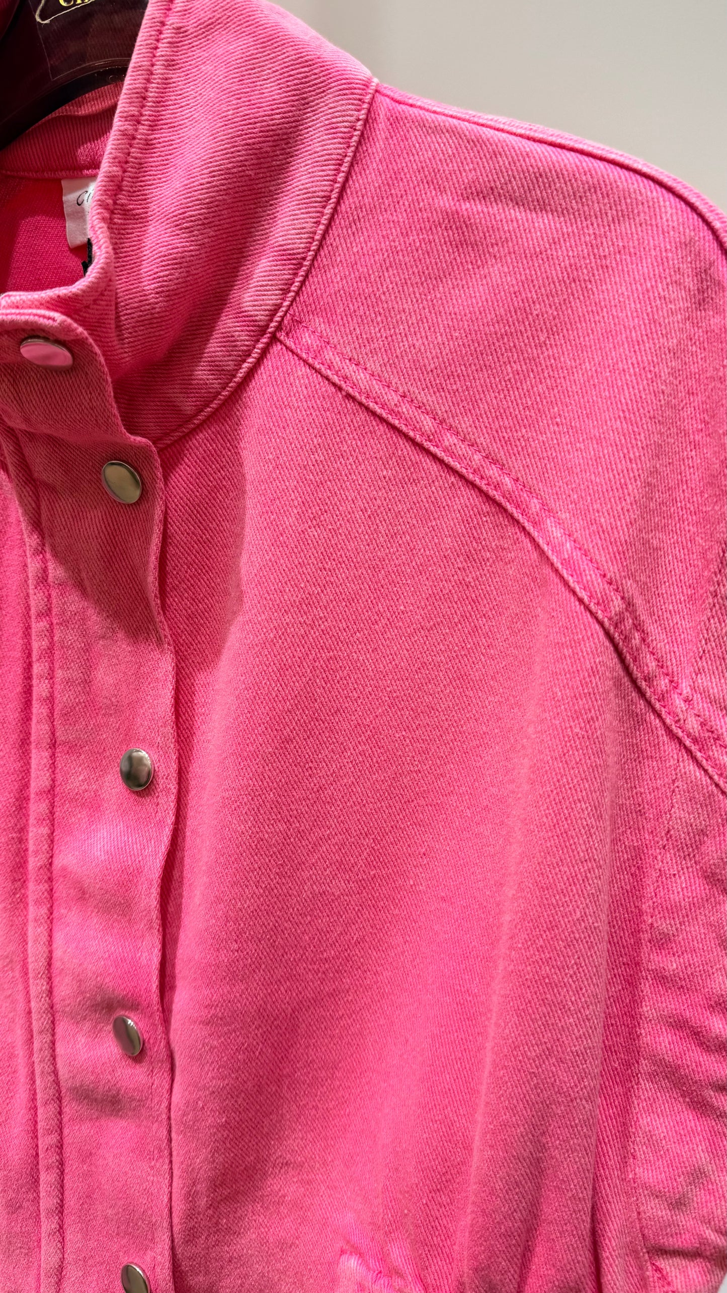 VESTE SANS MANCHES DENIM COLORÉE ÉLODIE