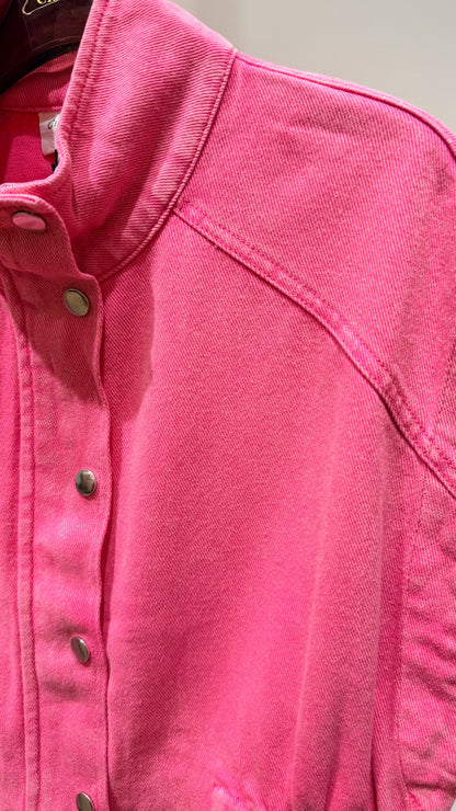 VESTE SANS MANCHES DENIM COLORÉE ÉLODIE