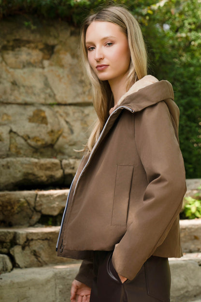 BLOUSON FOURRÉ LILAS