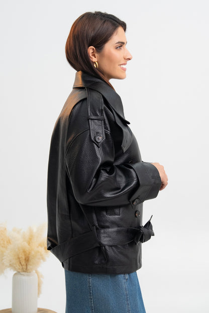 VESTE SIMILICUIR CATHRINE