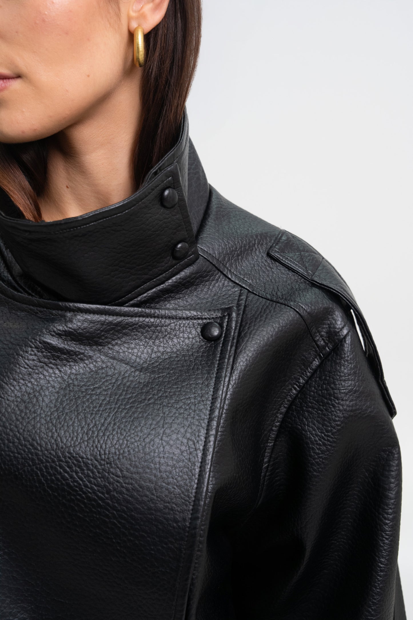 VESTE SIMILICUIR OVERSIZE AMÉLIE
