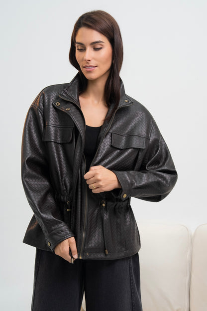 VESTE SIMILICUIR OVERSIZE AMÉLIE