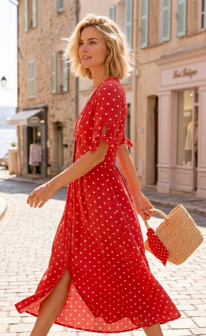 ROBE COTON PETITS POIS FRANGINE