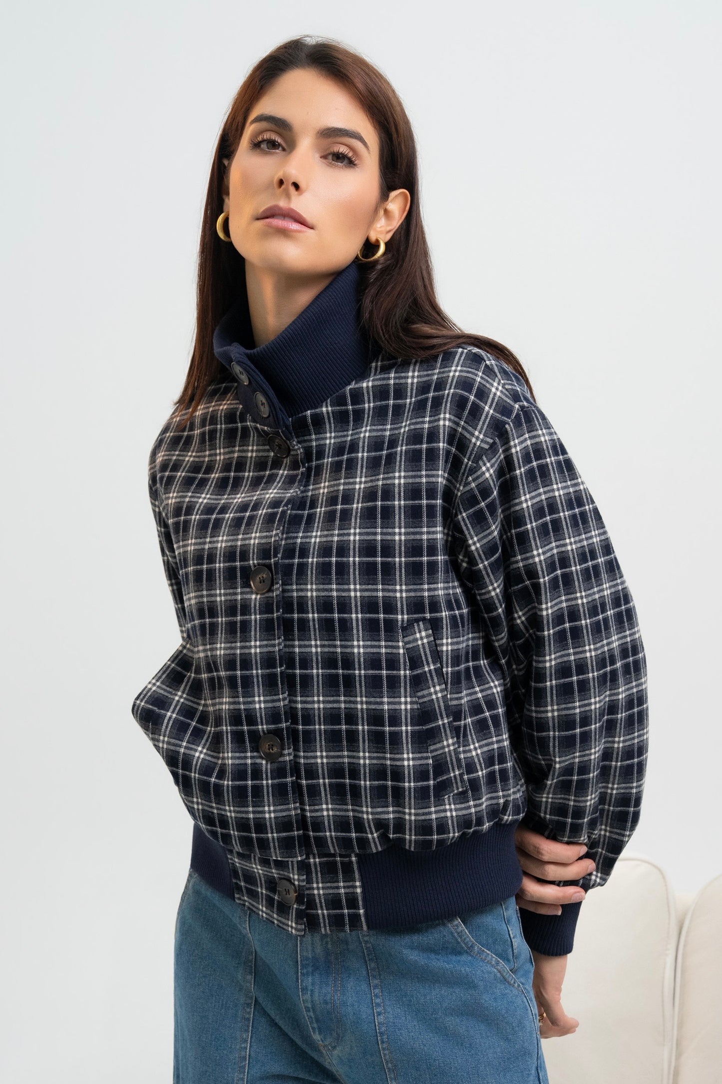 BLOUSON A CARREAUX NOÉLIE