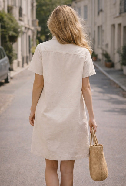 ROBE COL MONTANT COTON GARENCE