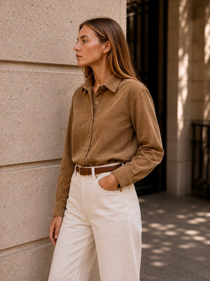 CHEMISE SUÉDINE THALYA