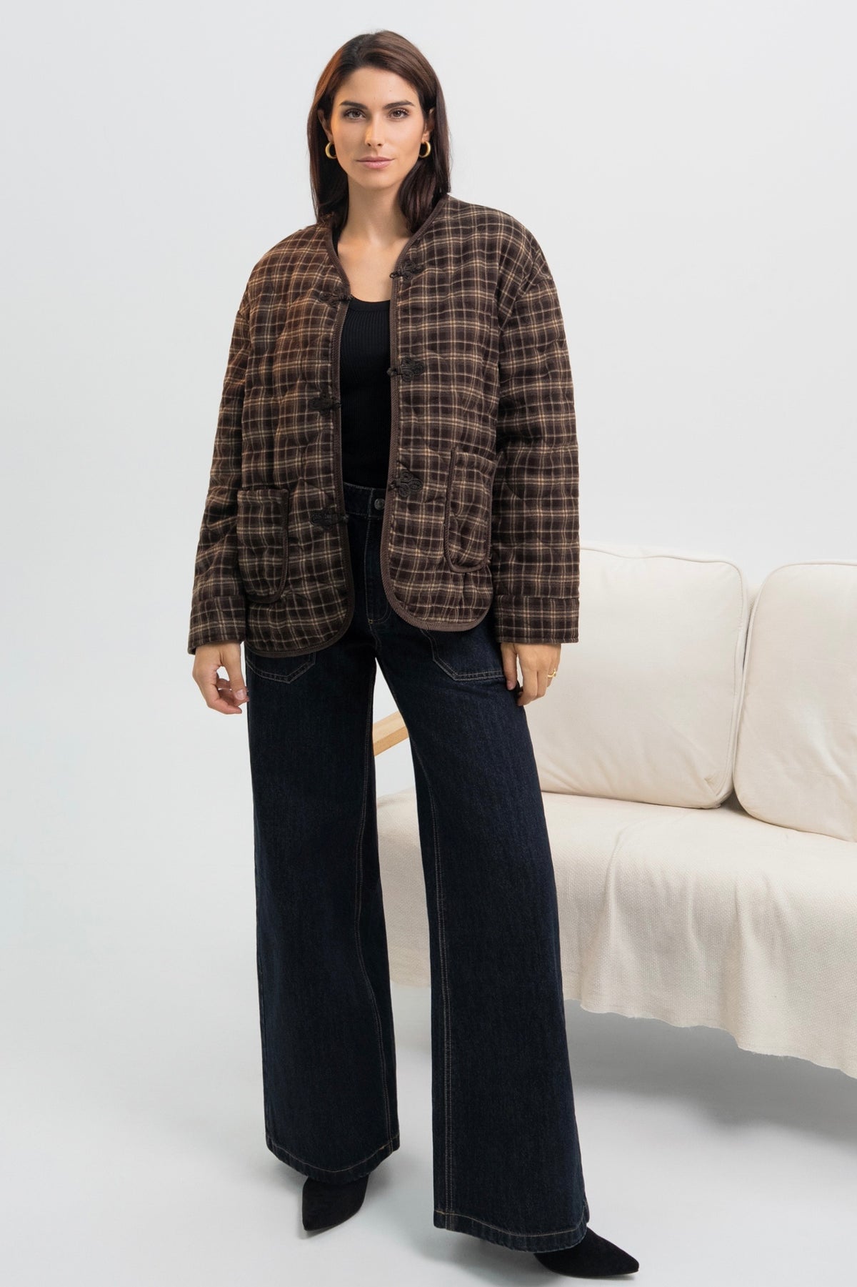 BLOUSON A CARREAUX VICKY
