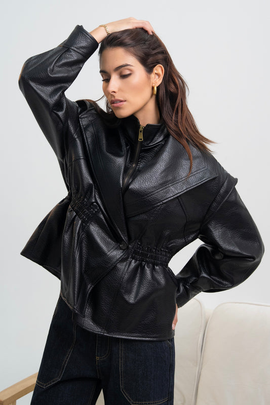 VESTE SIMILICUIR NADINE