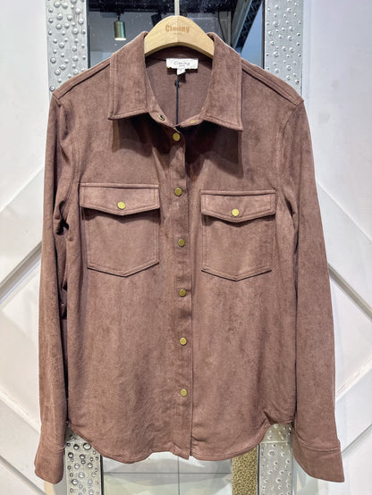 CHEMISE SUÉDINE VIOLETTE