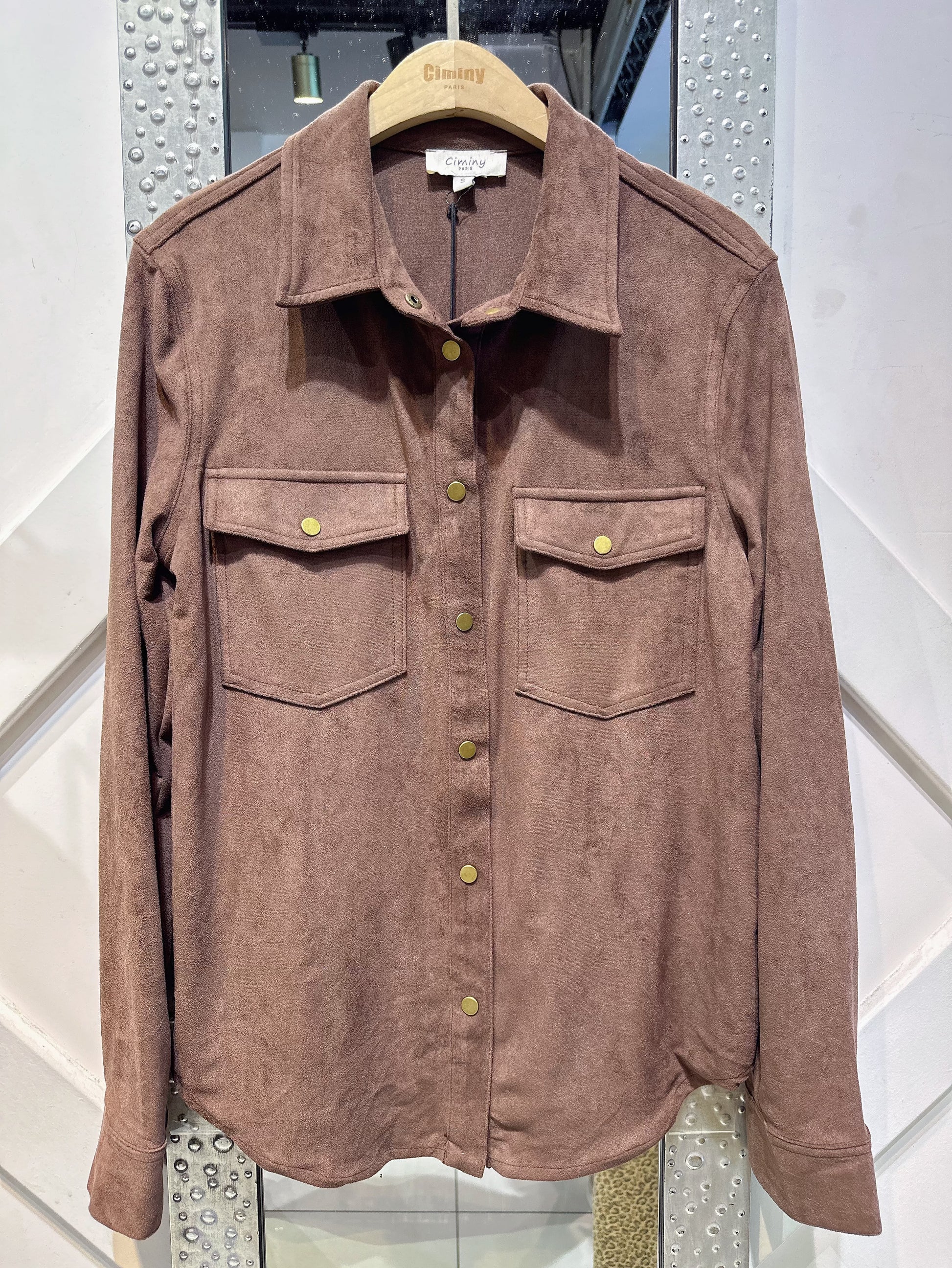 CHEMISE SUÉDINE VIOLETTE