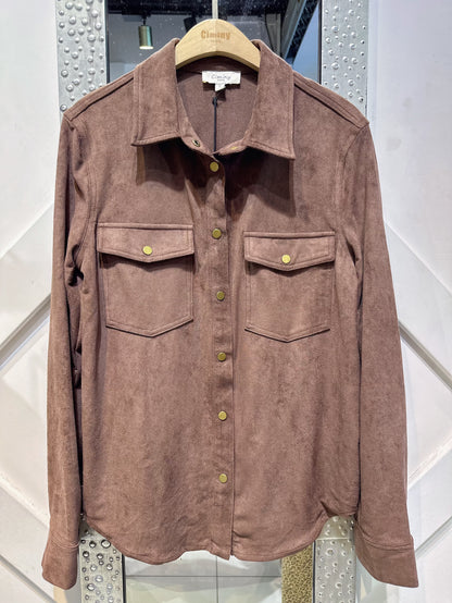 CHEMISE SUÉDINE VIOLETTE