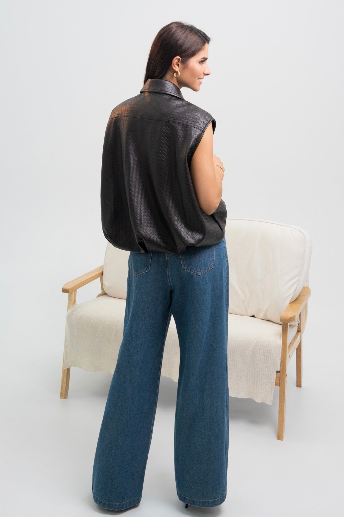GILET SIMILICUIR ROMANE
