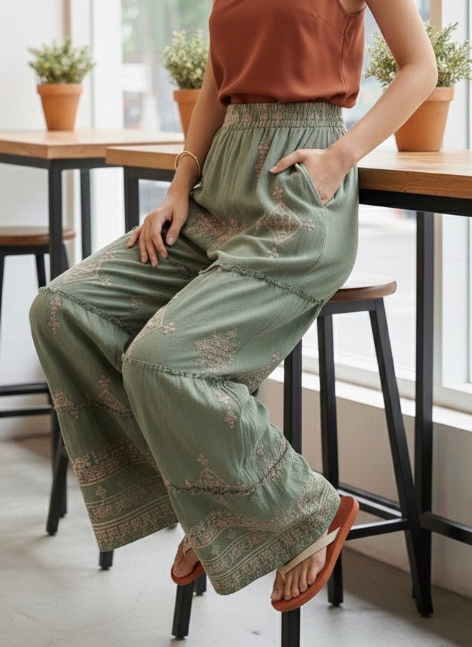 PANTALON BRODÉE HONORINE