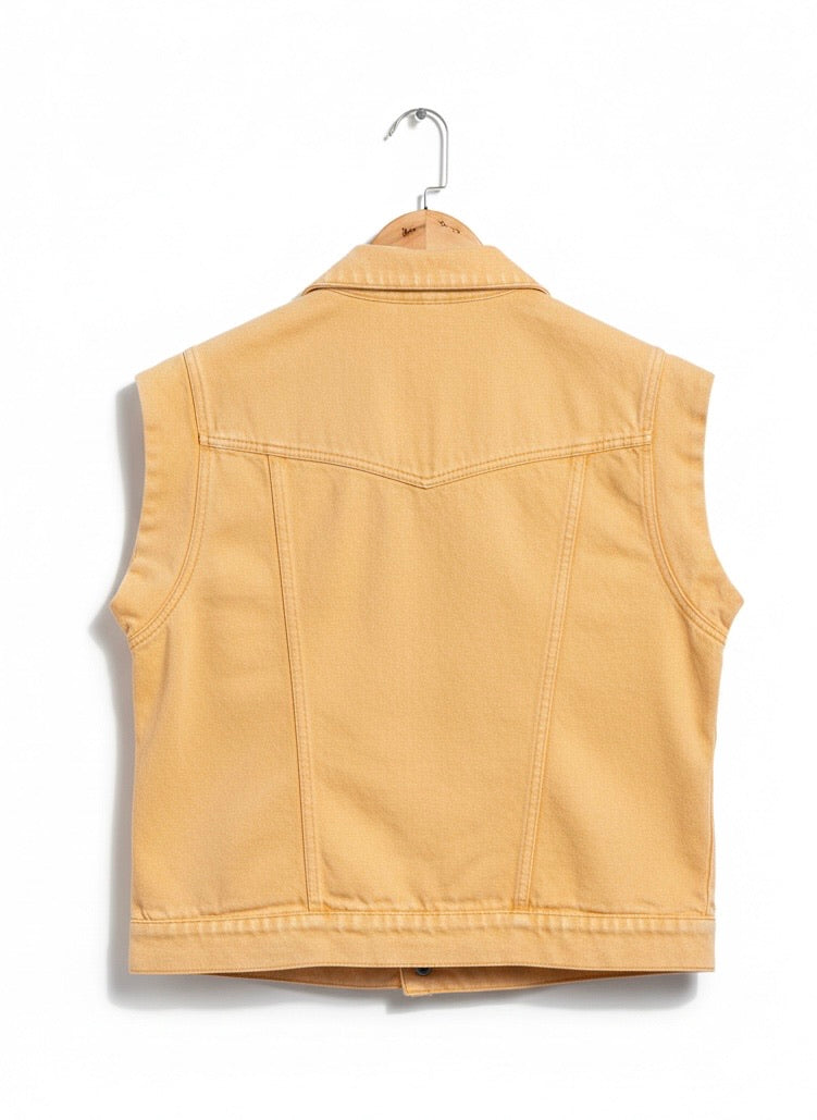 GILET JEAN COLORÉ OPALINE