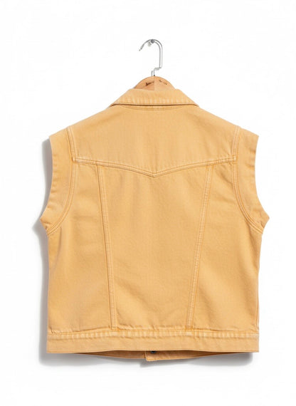 GILET JEAN COLORÉ OPALINE