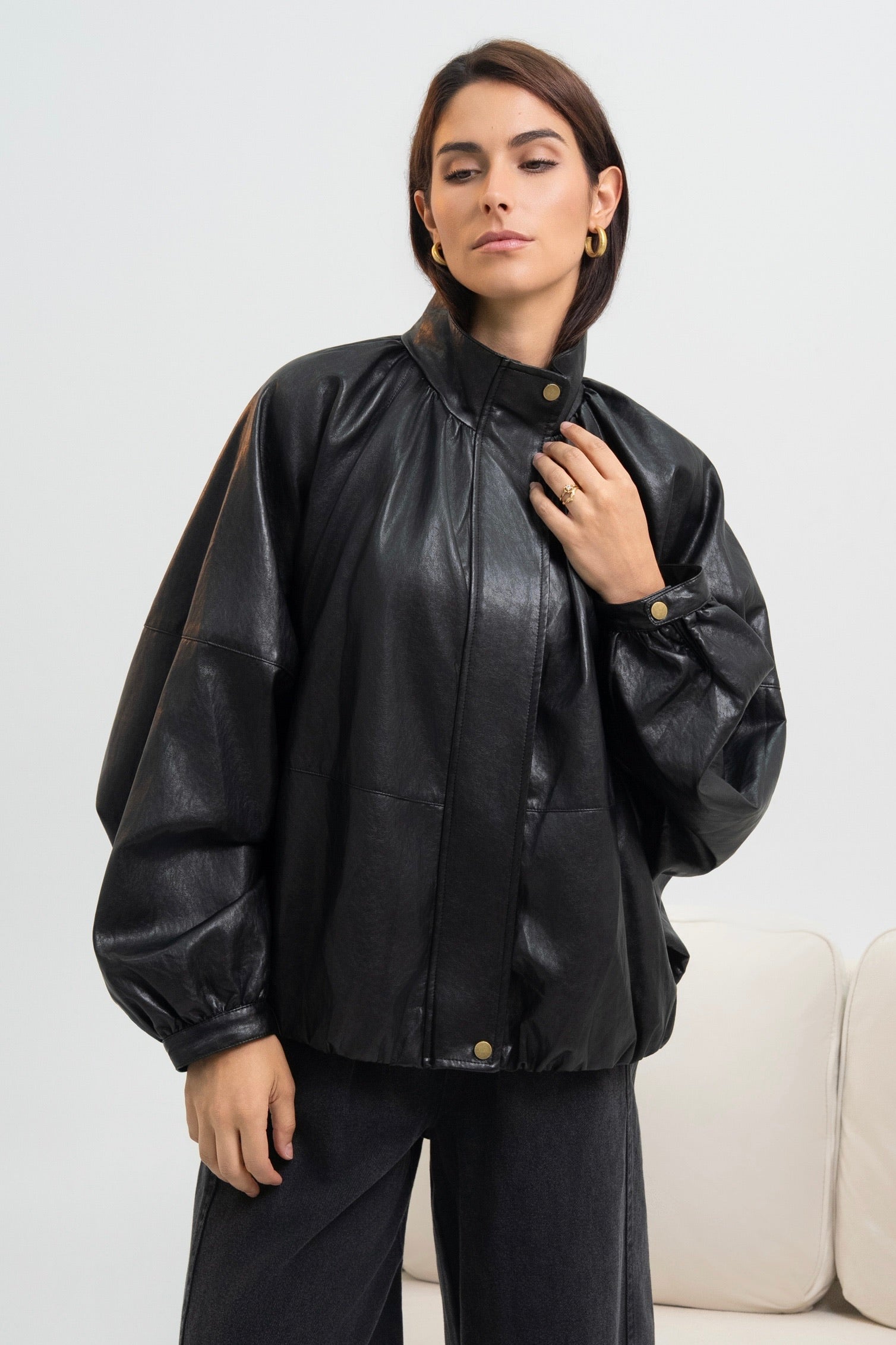 VESTE SIMILICUIR ASTRID
