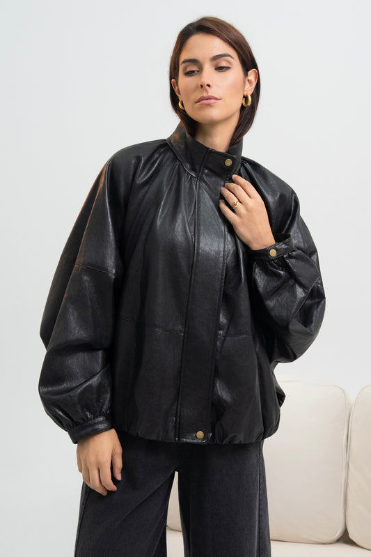 VESTE SIMILICUIR ASTRID