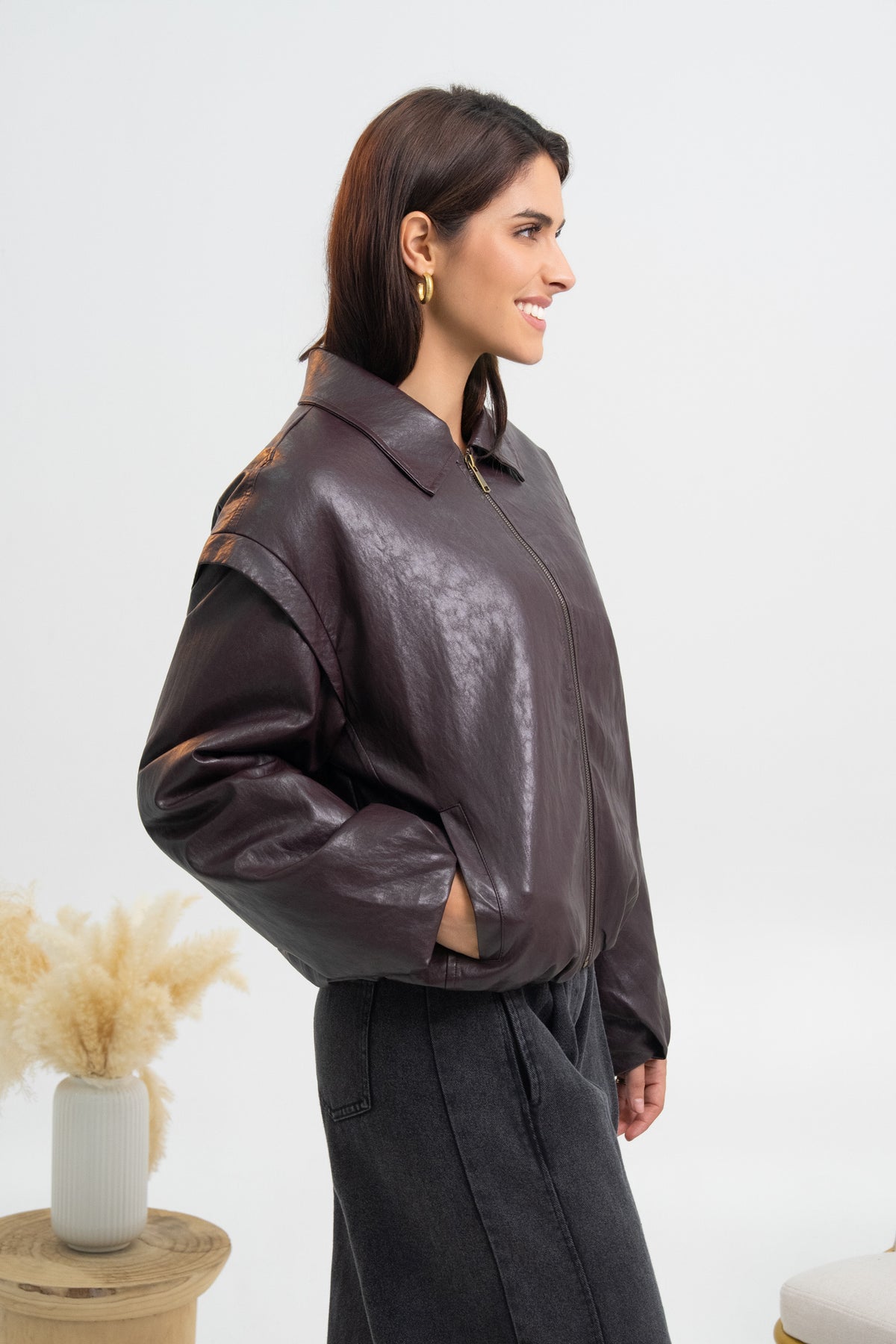 VESTE SIMILICUIR LÉA