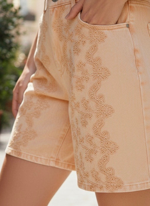 ENSEMBLE VESTE + SHORT  DENIM BRODÉE VICTORIA