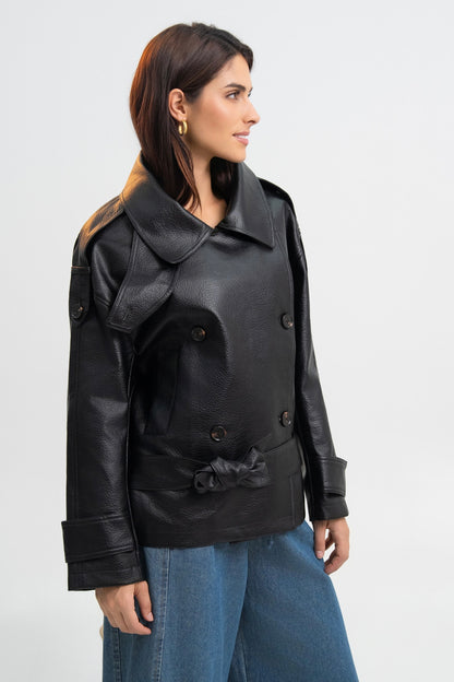 VESTE SIMILICUIR CATHRINE