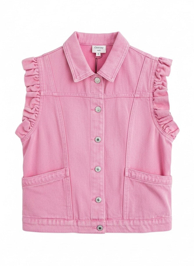 GILET JEAN COLORÉ ZARINA