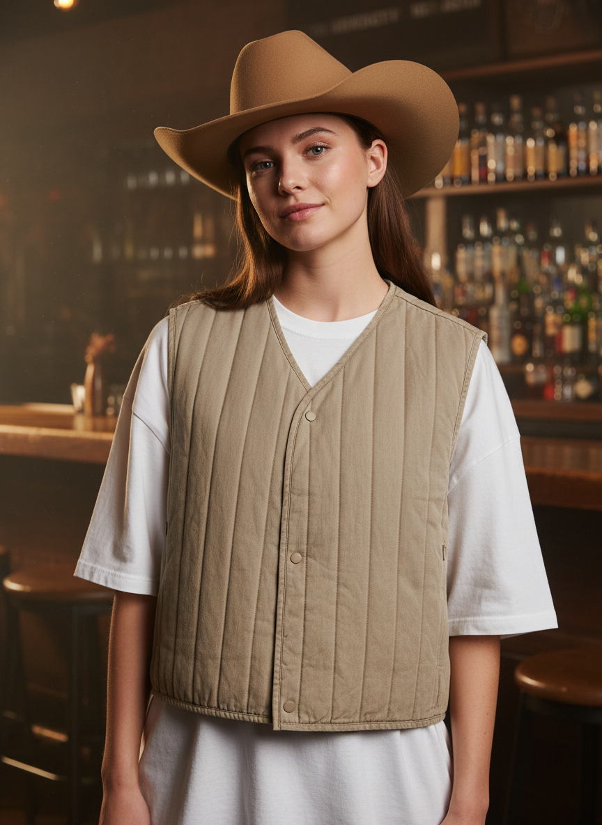 GILET COTON MATELASSÉE YANA