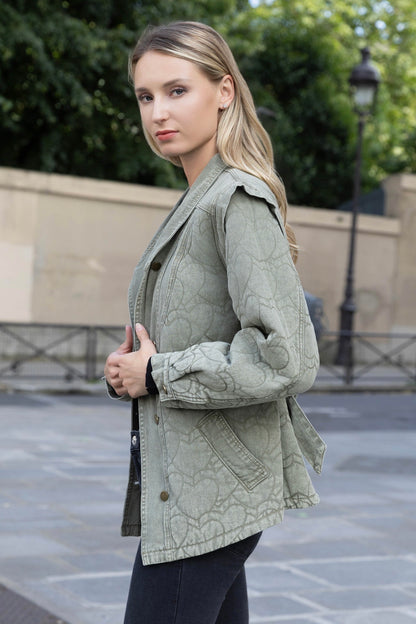 BLOUSON DENIM/MATELASSÉ TANIA