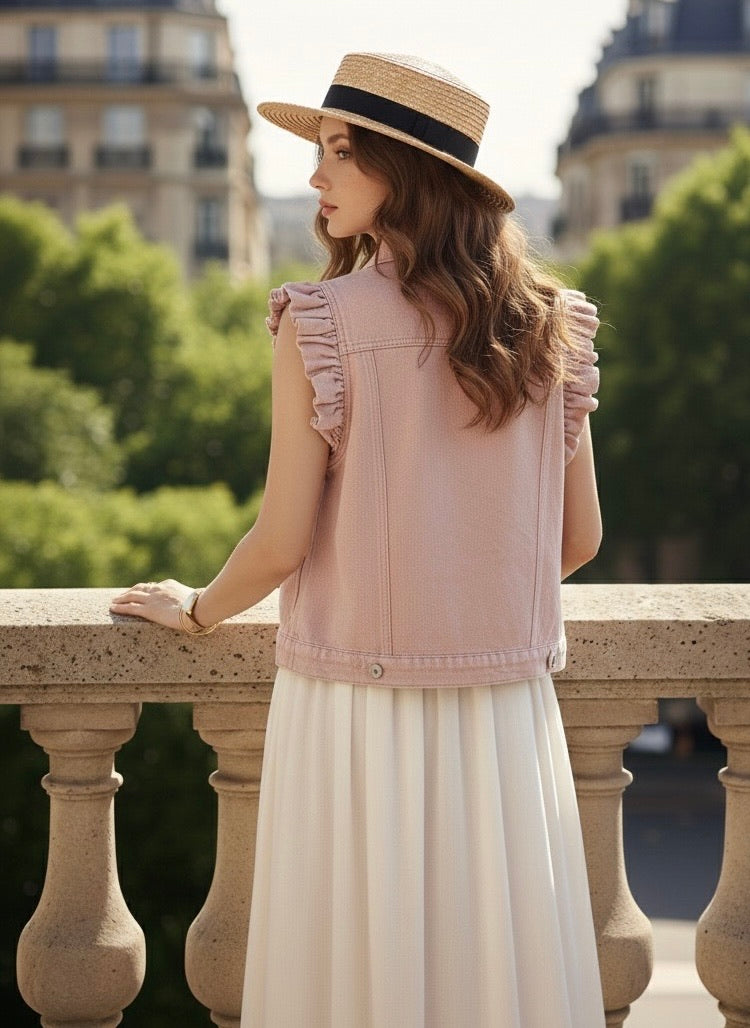 GILET JEAN COLORÉ ZARINA