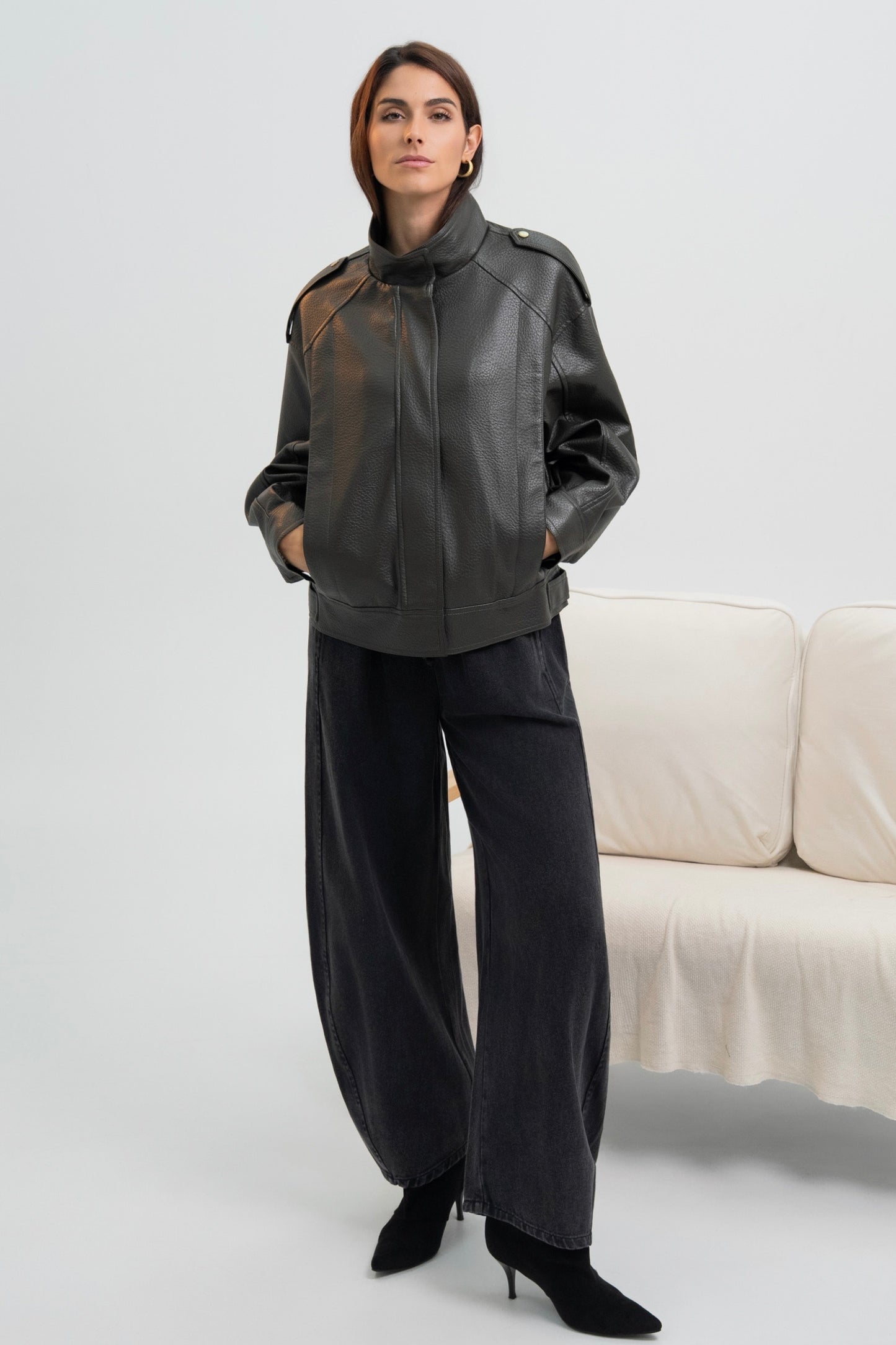VESTE SIMILICUIR CLÉA