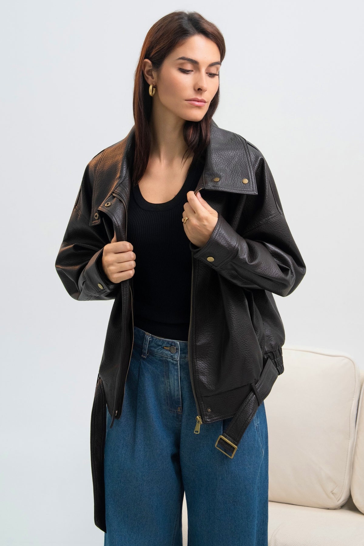 VESTE SIMILICUIR NATACHA