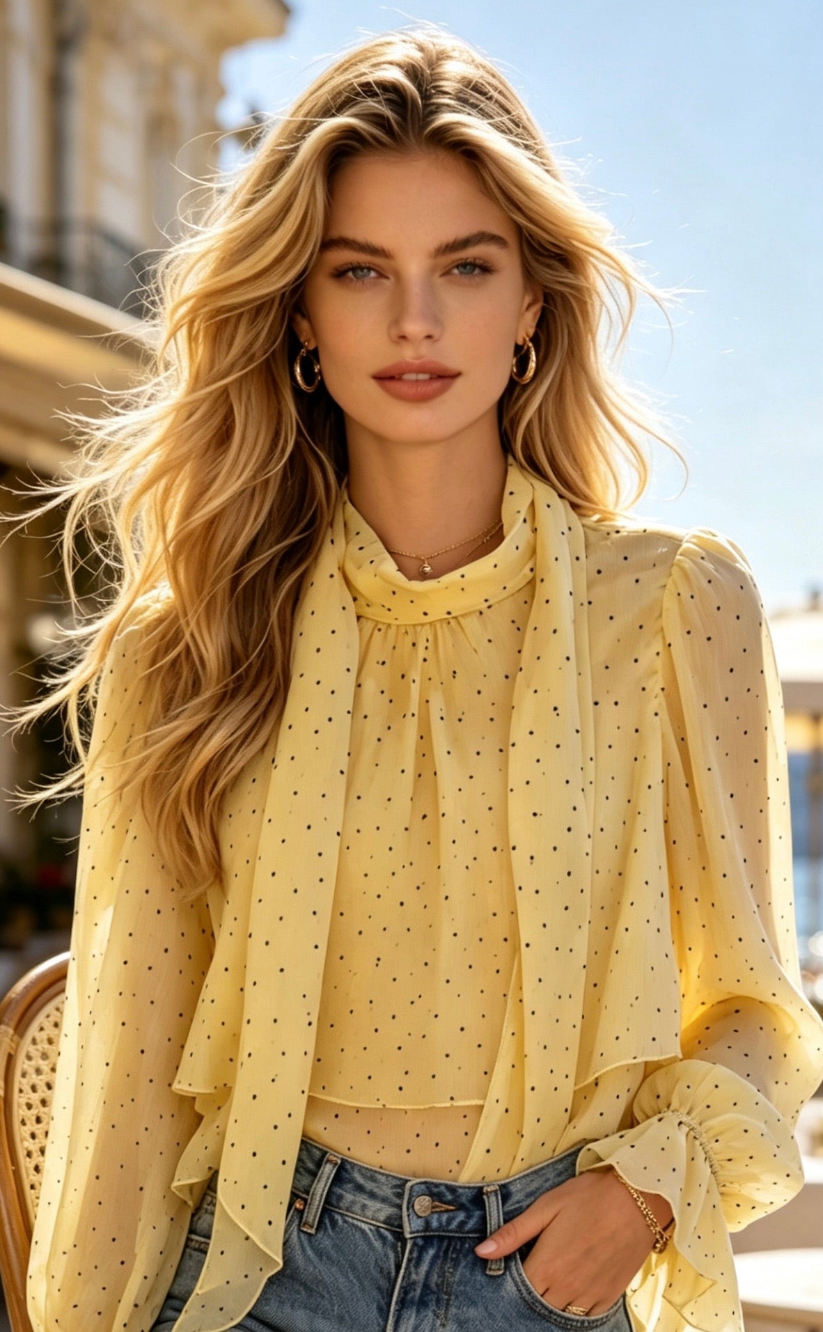 BLOUSE PETITS POIS CLAUDINE