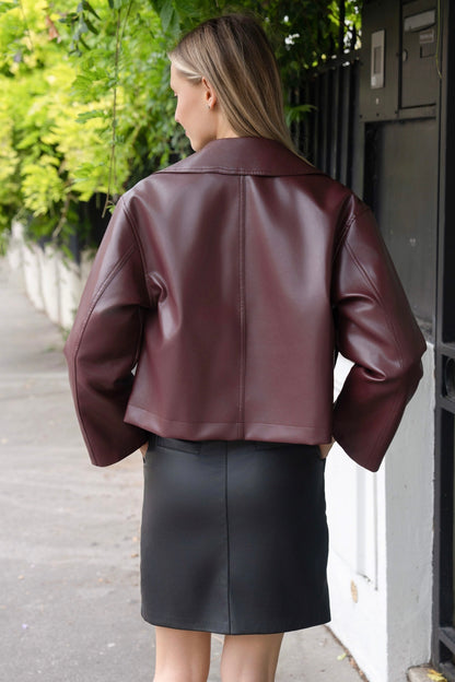 VESTE SIMILICUIR TANIA