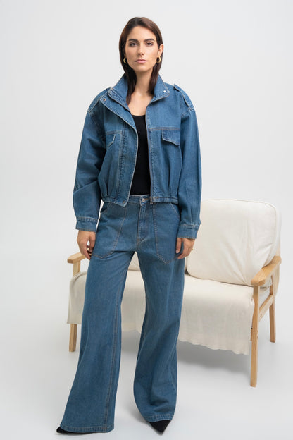 PANTALON LARGE DENIM SERENA