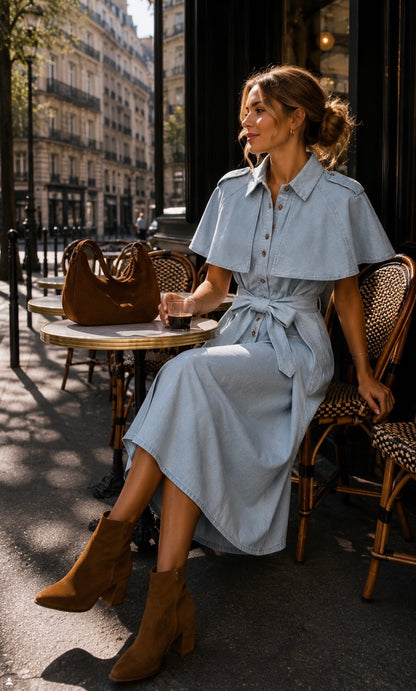 ROBE CAPE DENIM SILVIA