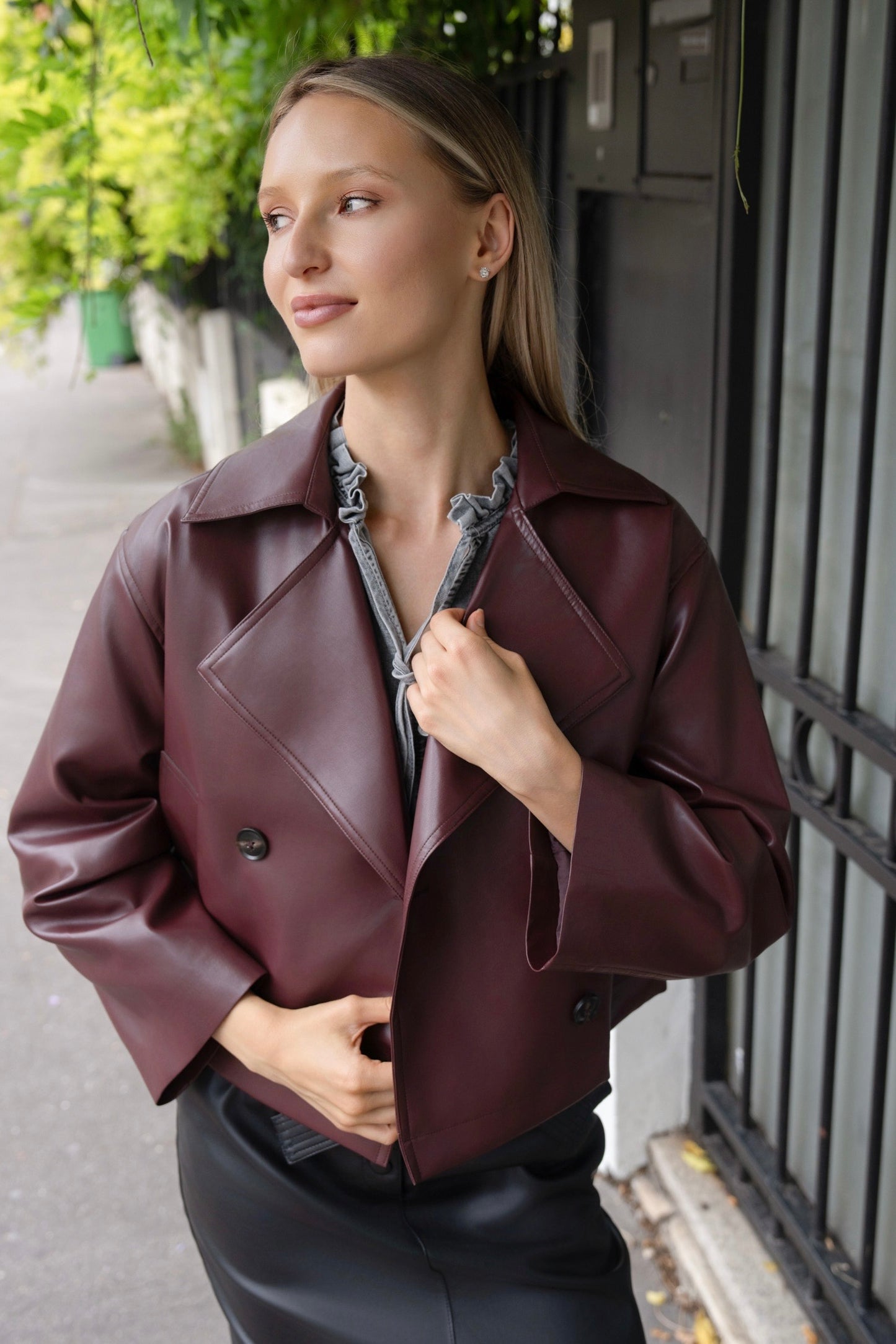 VESTE SIMILICUIR TANIA