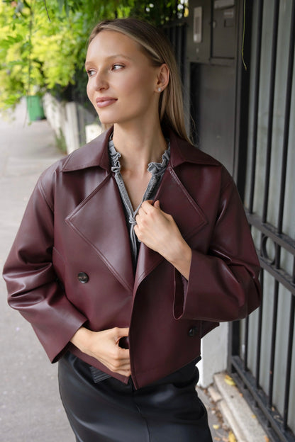 VESTE SIMILICUIR TANIA