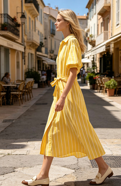 ROBE RAYÉ COTON CYRILLE