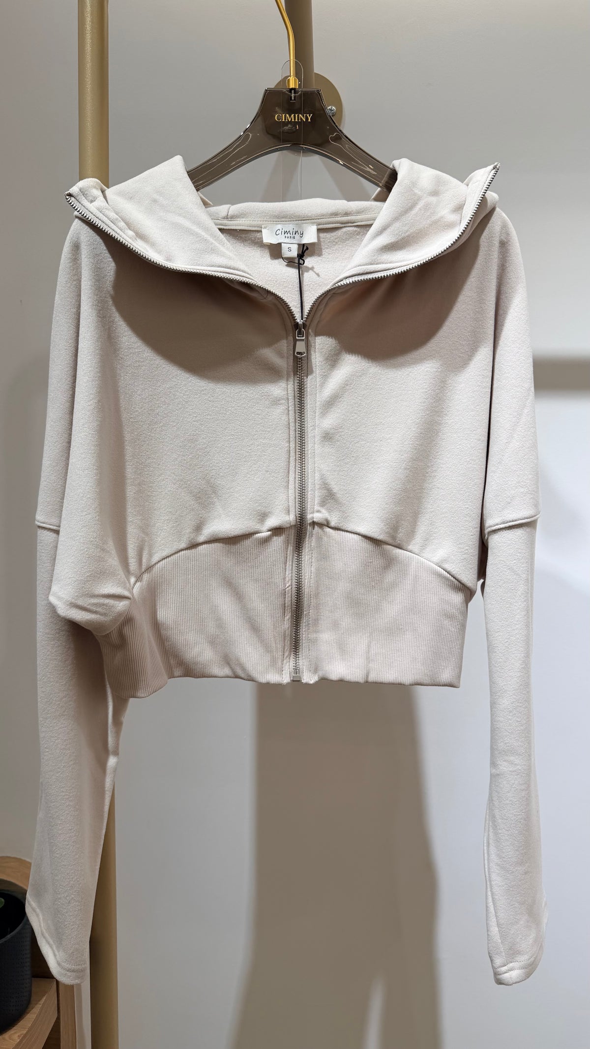 GILET SWEAT CAPUCHE FLORA