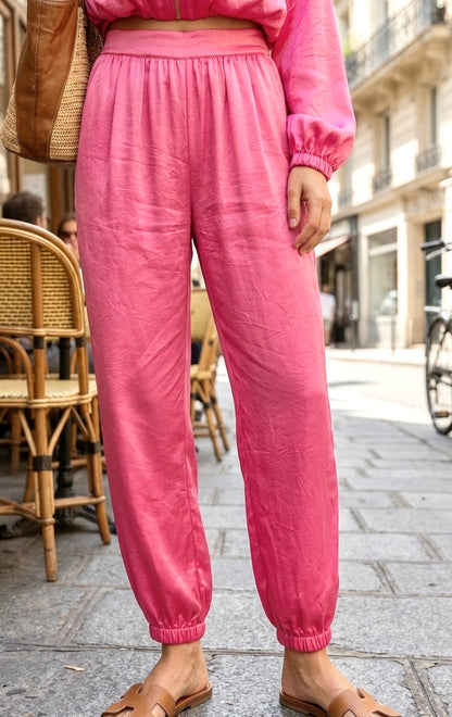 PANTALON SATIN BALLON EDITH