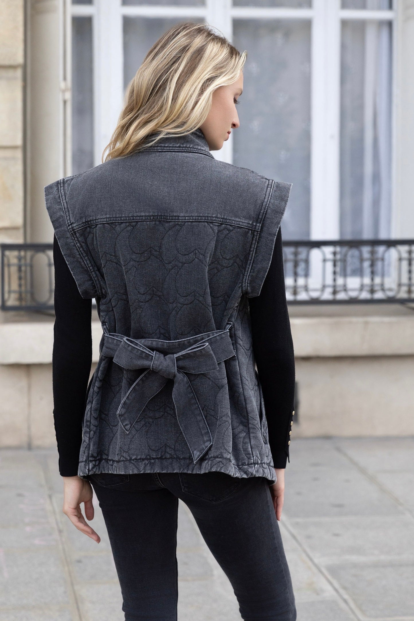 GILET DENIM MATELASSÉ MIO