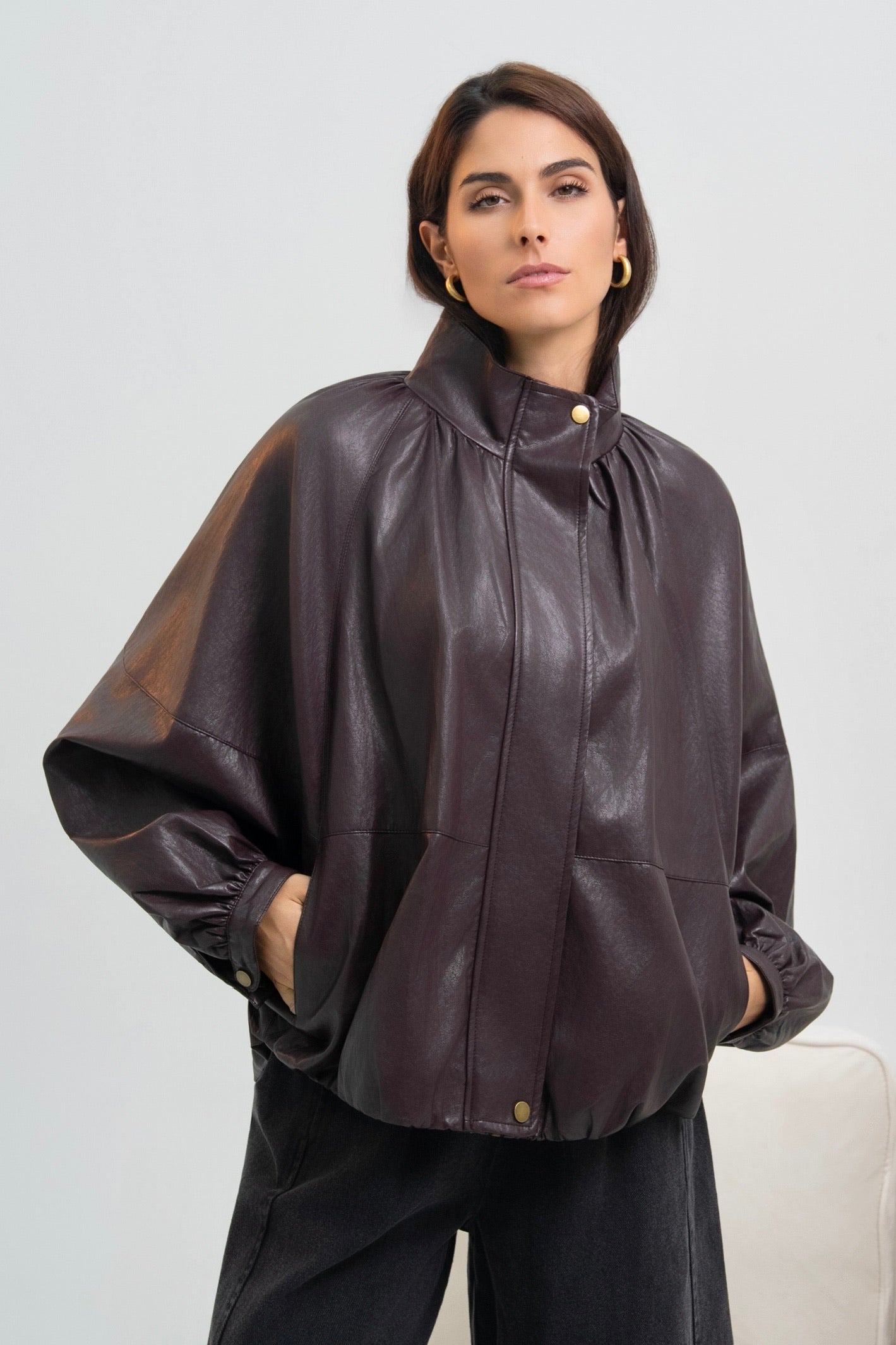 VESTE SIMILICUIR ASTRID