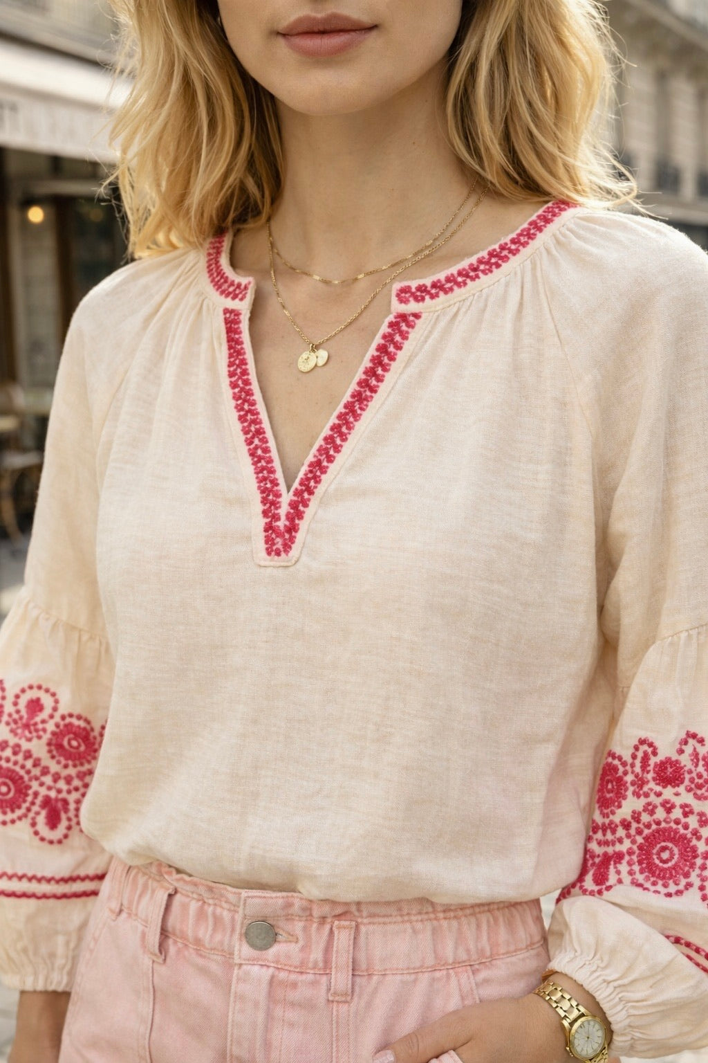 BLOUSE BOHÈME COTON MIMI