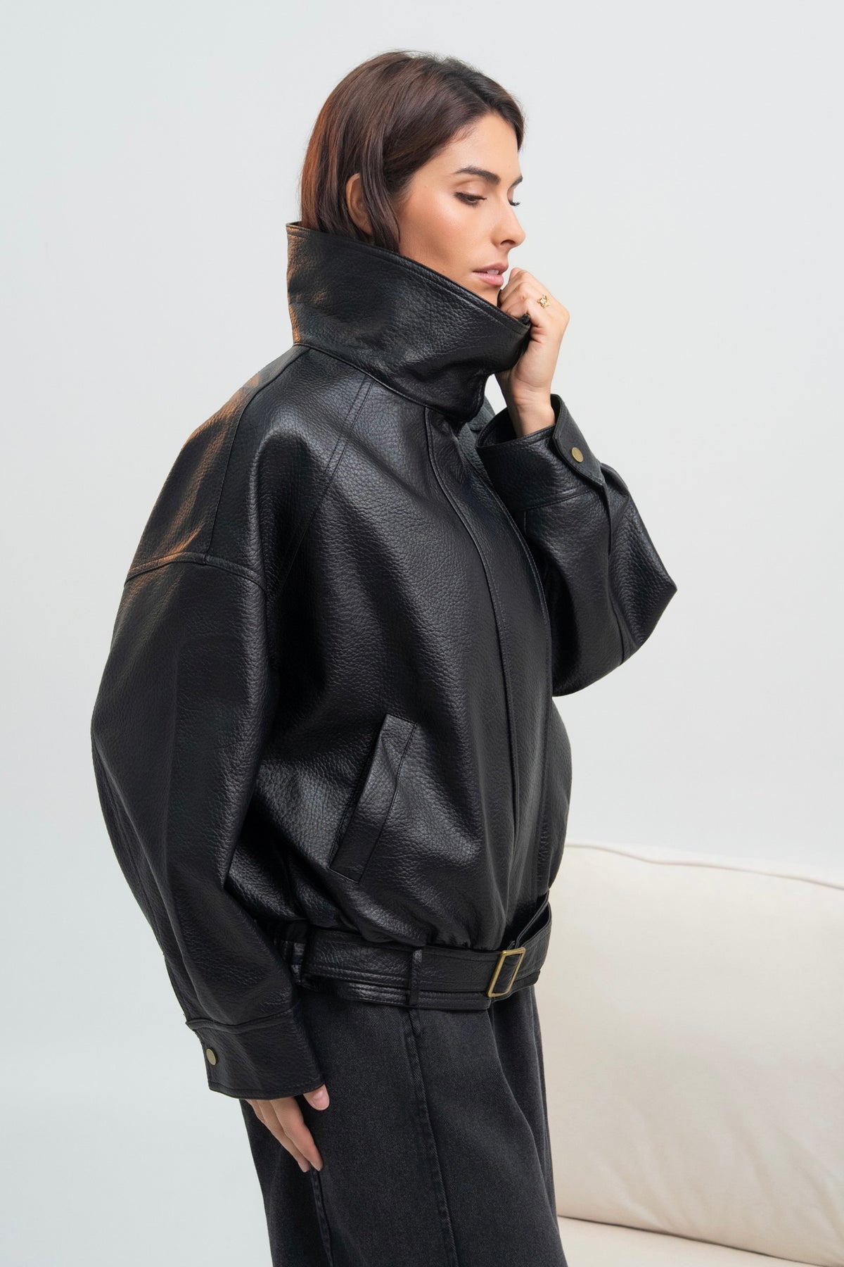 VESTE SIMILICUIR NATACHA