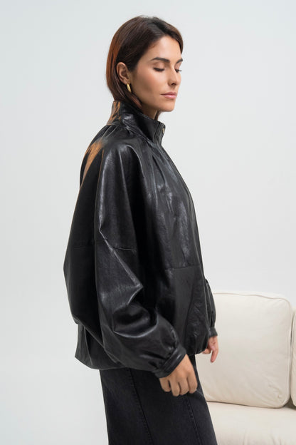 VESTE SIMILICUIR ASTRID