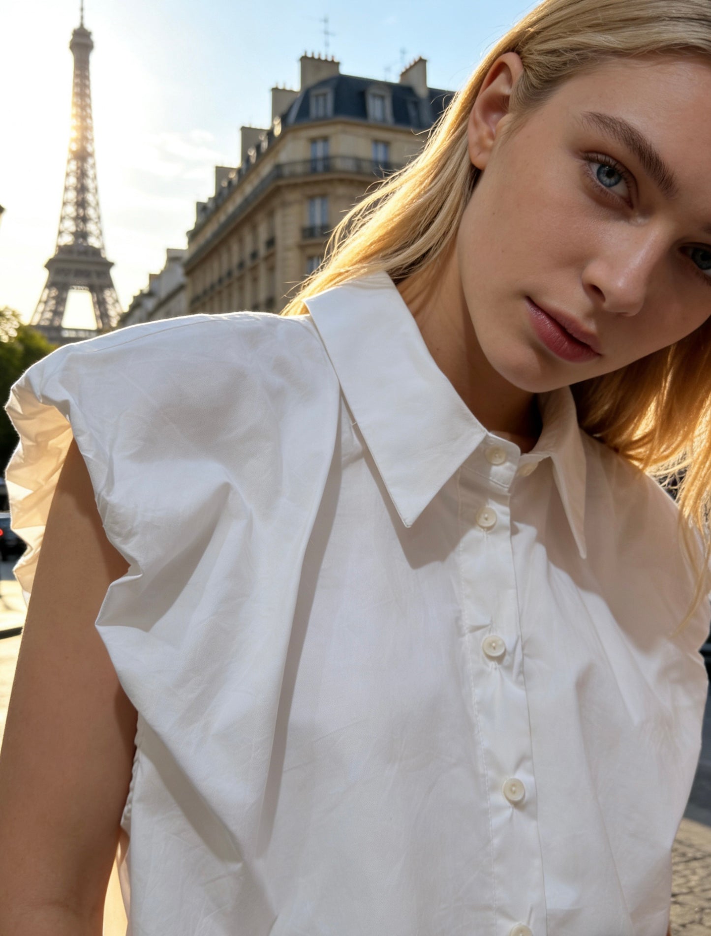 CHEMISE COTON CAROLE - ECRU