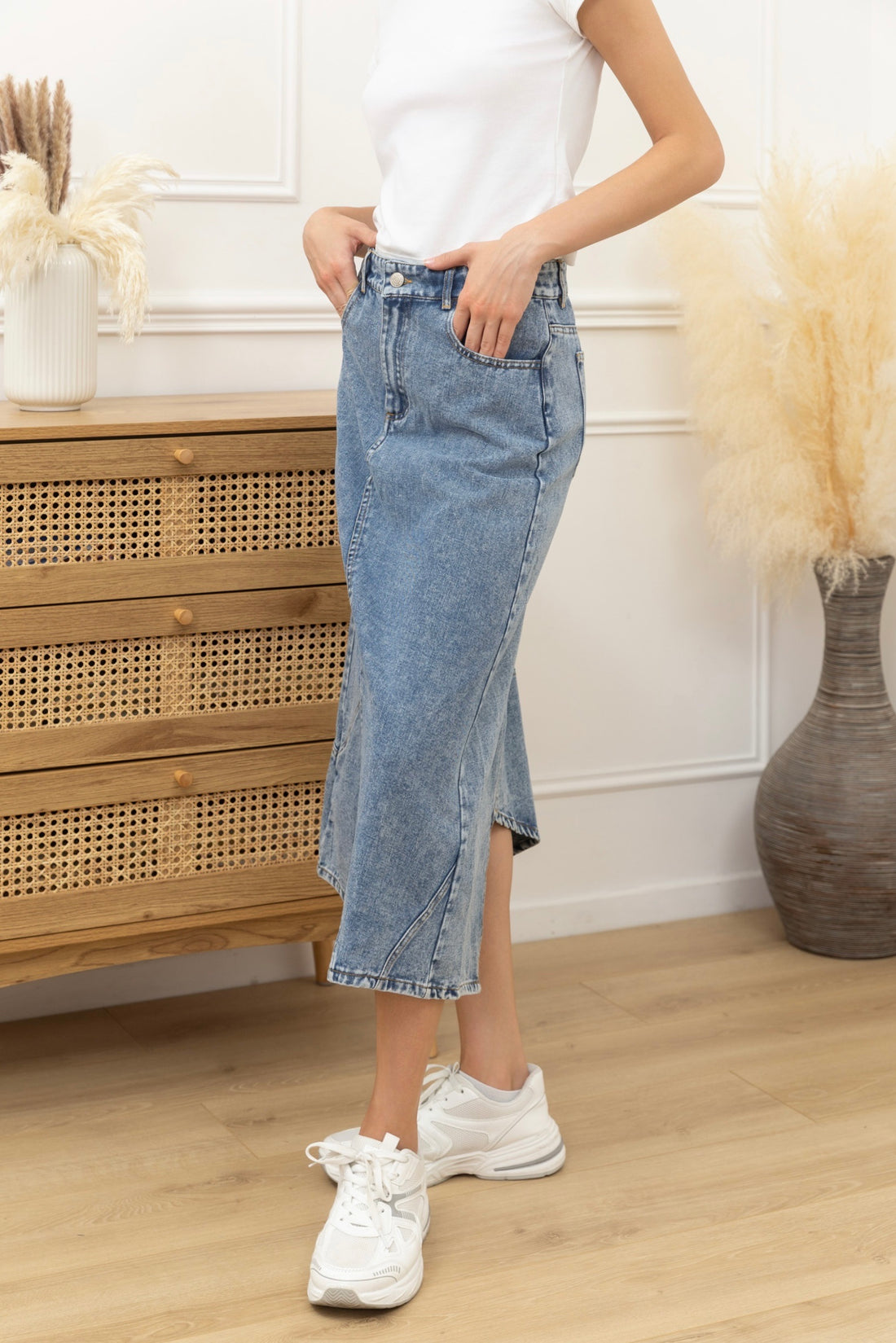 JUPE GENEVA - BLEU-JEAN