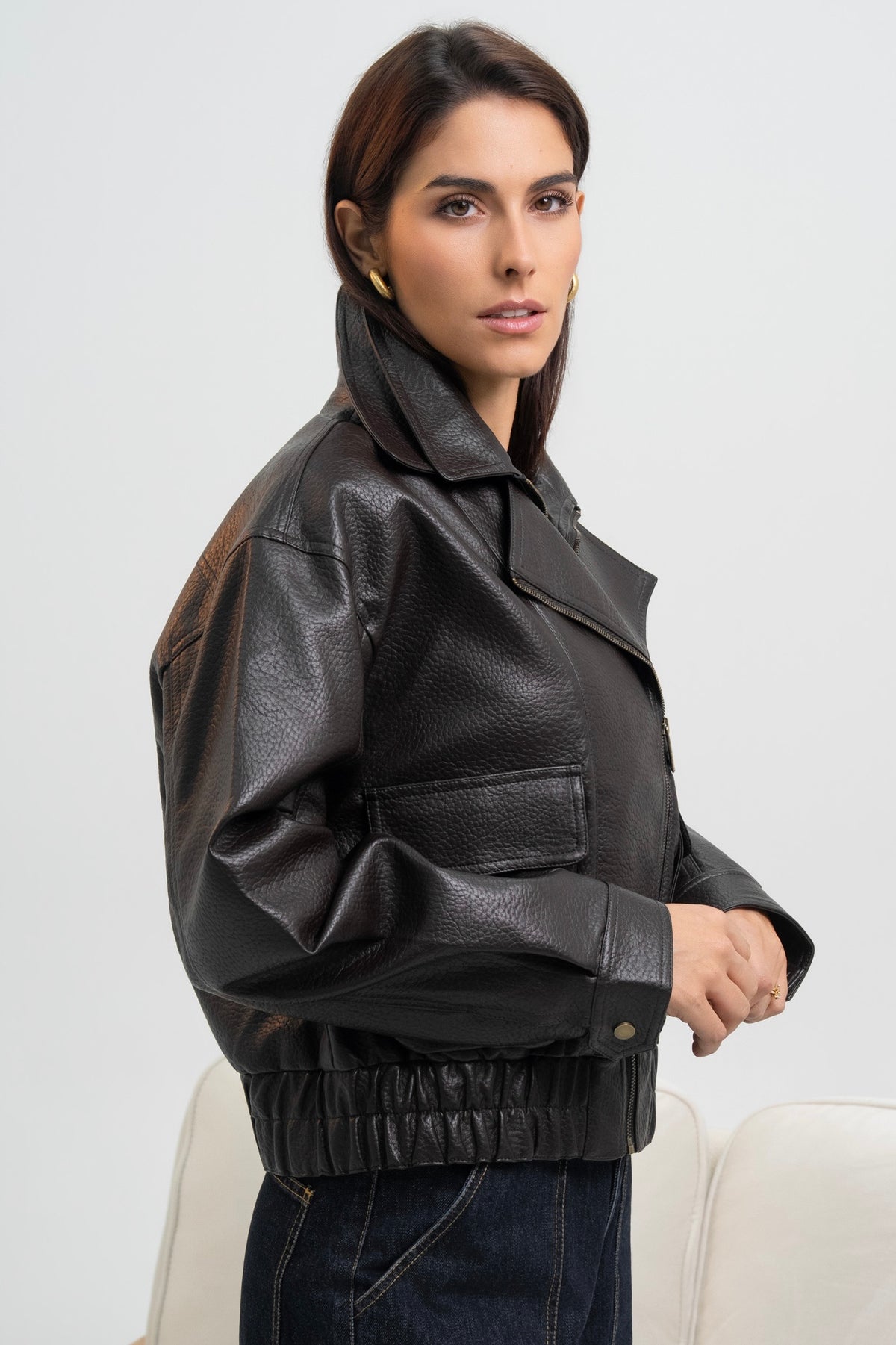 VESTE SIMILICUIR GLORIA