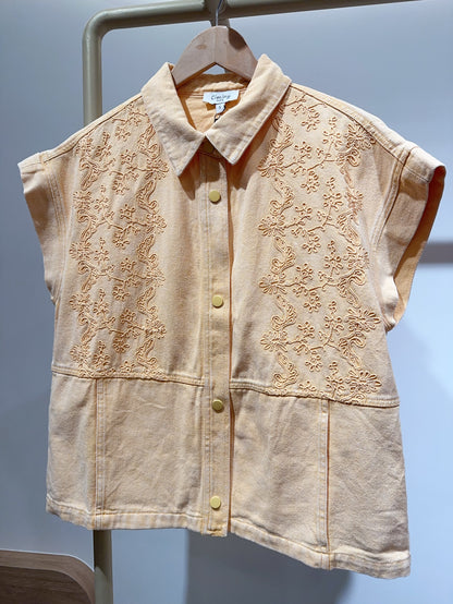 GILET DENIM COLORÉ ÉPIPHANIE