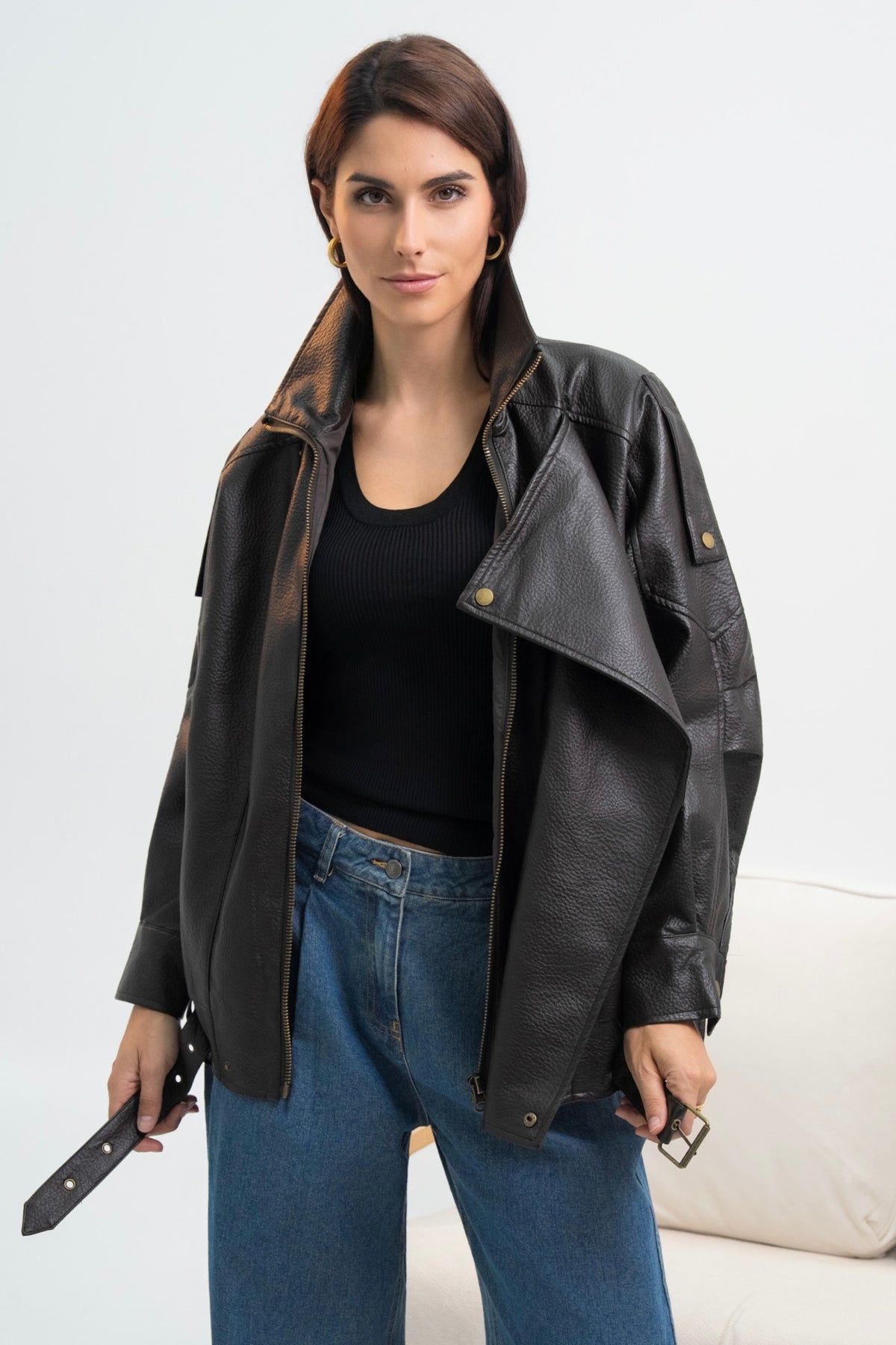 VESTE SIMILICUIR BÉA