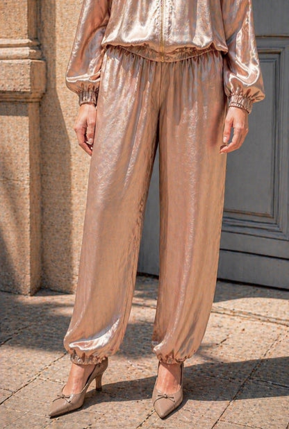 ENSEMBLE GILET PANTALON SATIN GIGI